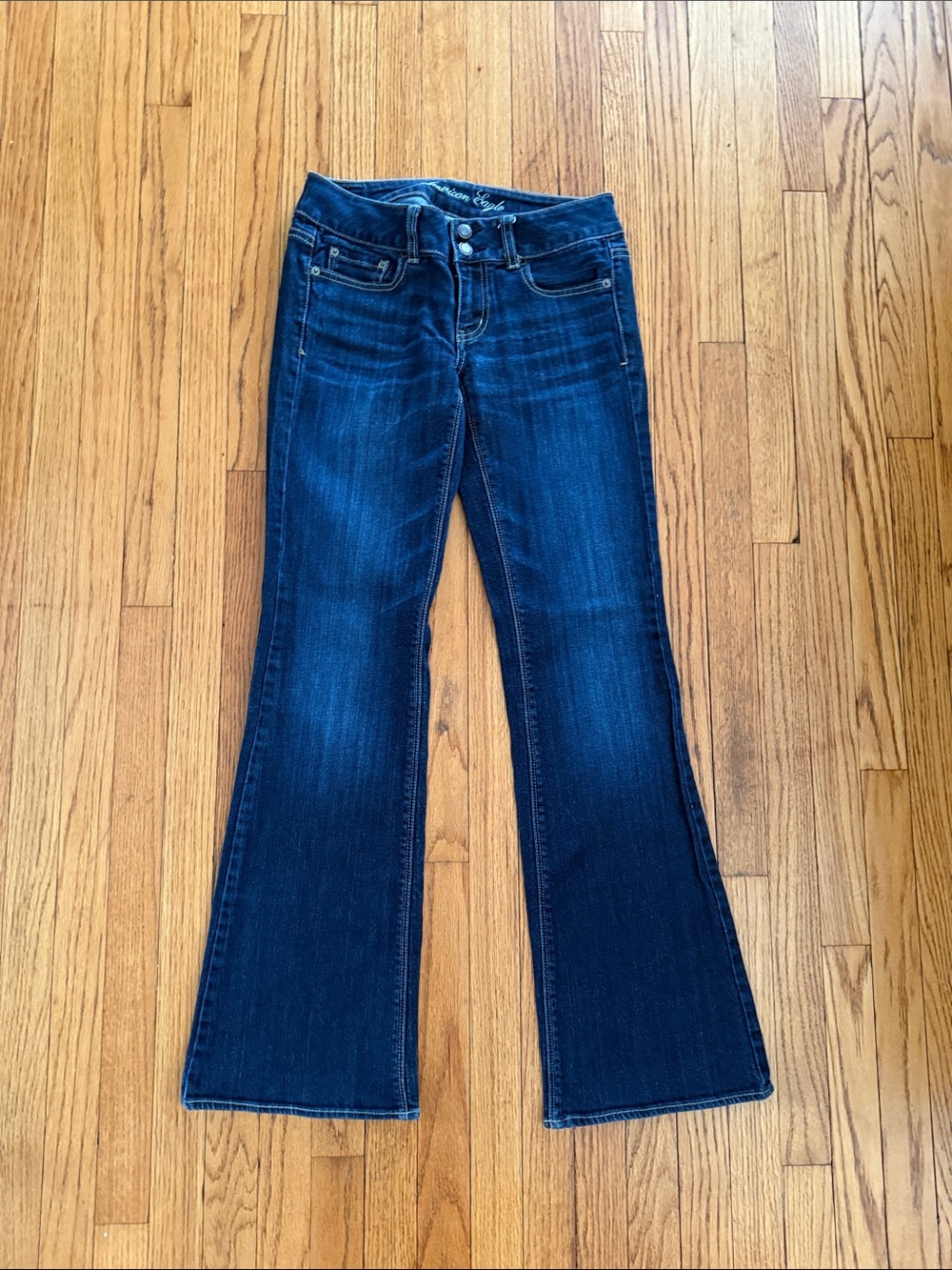 American Eagle Outfitters Dark Blue Artist Flare Jeans
